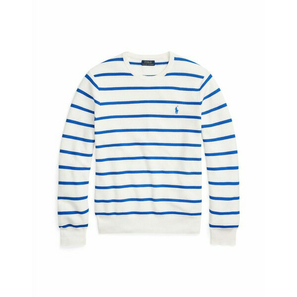 ラルフローレン 【送料無料】 ラルフローレン メンズ ニット&セーター アウター STRIPED MESH-KNIT COTTON SWEATER White