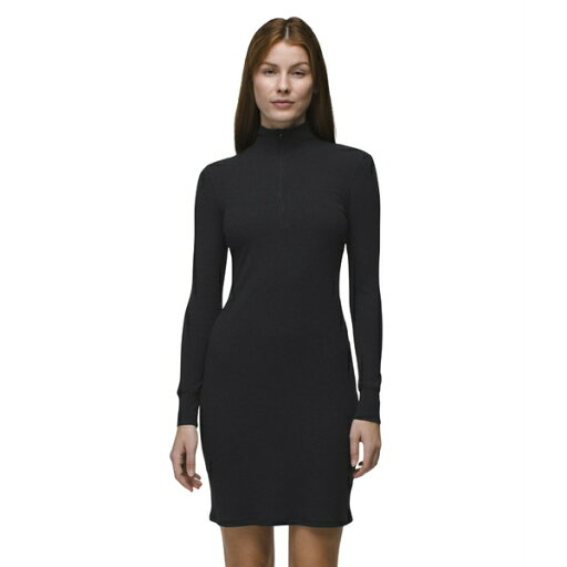 プラーナ レディース ワンピース トップス Foundation Rib LS Dress Black Heather プラーナ レディース ワンピース トップス Foundation Rib LS Dress Black Heather