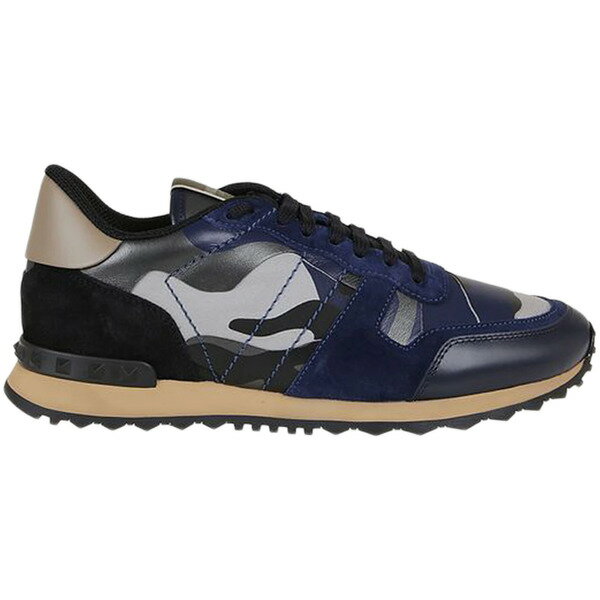 Valentino ヴァレンティノ メンズ スニーカー 【Valentino Garavani Rockrunner】 サイズ EU_46(31.0cm) Camouflage Black Navy Beige