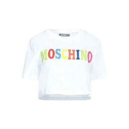 【送料無料】 モスキーノ レディース カットソー トップス T-shirts White