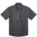 ナミアス メンズ シャツ トップス Nahmias Short Sleeve Zip Shirt Grey