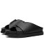 륵   塼 Jil Sander Plus Leather Velcro Sandal Black