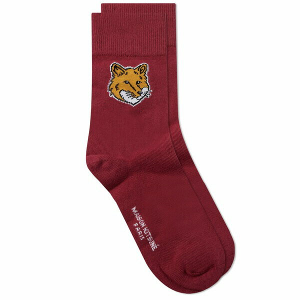 ]Lcl Y C A_[EFA Maison Kitsune Fox Head Socks Purple