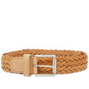 アンダーソンズ ベルト メンズ アンダーソンズ メンズ ベルト アクセサリー Anderson's Woven Leather Belt Neutrals