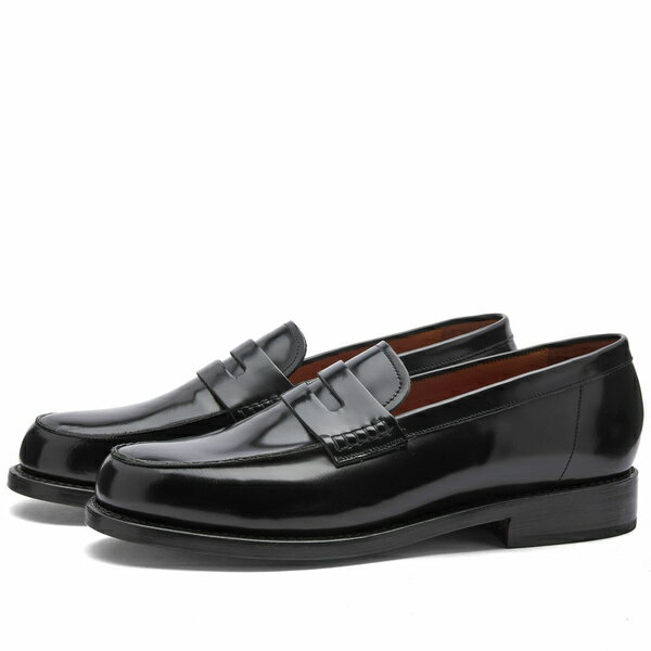 グレンソン メンズ スリッポン・ローファー シューズ Grenson Jago Loafer Black