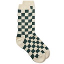 gg Y C A_[EFA RoToTo Checkerboard Crew Socks Green