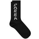 バイパーラ メンズ 靴下 アンダーウェア By Parra Hole Logo Socks Black