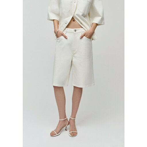 アイヴィ オーク レディース デニムパンツ ボトムス PIRI - Denim shorts - snow white アイヴィ オーク レディース デニムパンツ ボトムス PIRI - Denim shorts - snow white