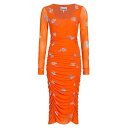 ガニー レディース ワンピース トップス Ruched Floral Midi-Dress orangeade