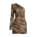 アレクサンドル・ボーティエ レディース ワンピース トップス One-Shoulder Leopard-Print Minidress leopard