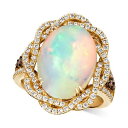 @ fB[X O ANZT[ Neopolitan Opal (4-1/2 ct. t.w.) & Diamond (1 ct. t.w.) Statement Ring in 14k Rose Gold (Also Available in White Gold or Yellow Gold) Yellow Gold