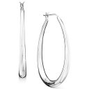 Wj xj[j fB[X sAXCO ANZT[ Large Sterling Silver Graduated Drop Hoops, 1.75