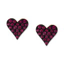 GtB[ RNV fB[X sAXCO ANZT[ EFFY&reg; Sapphire Pav&eacute; Heart Stud Earrings (1/3 ct. t.w.) in 14k Gold (Also available in Ruby) Ruby