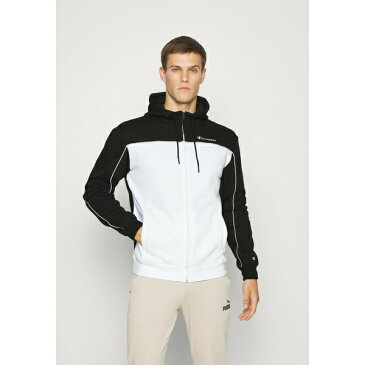 チャンピオン メンズ カーディガン アウター HOODED FULL ZIP - Zip-up sweatshirt - black/white/grey