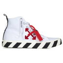 OFF-WHITE オフホワイト メンズ スニーカー 【OFF-WHITE Vulcanized Hi White Red Canvas】 サイズ US_11(...