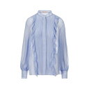 ヴァレンティノ ガラヴァーニ レディース シャツ トップス Striped Button-up Blouse Azzurro