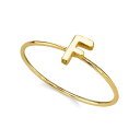 2028 fB[X O ANZT[ 14K Gold-tone Initial Ring F