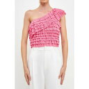 エンドレスローズ レディース カットソー トップス Women's Ruffled One-shoulder Top Pink