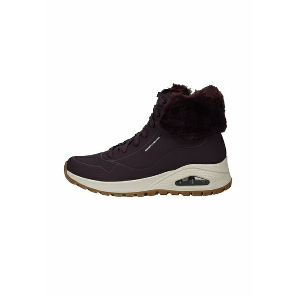 スケッチャーズ レディース ブーツ シューズ UNO RUGGED - Winter boots - wine durabuck faux fur