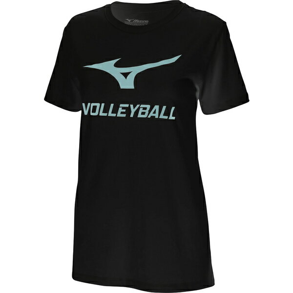 ミズノ レディース シャツ トップス Mizuno Women's Volleyball Graphic T-Shirt Black/Teal