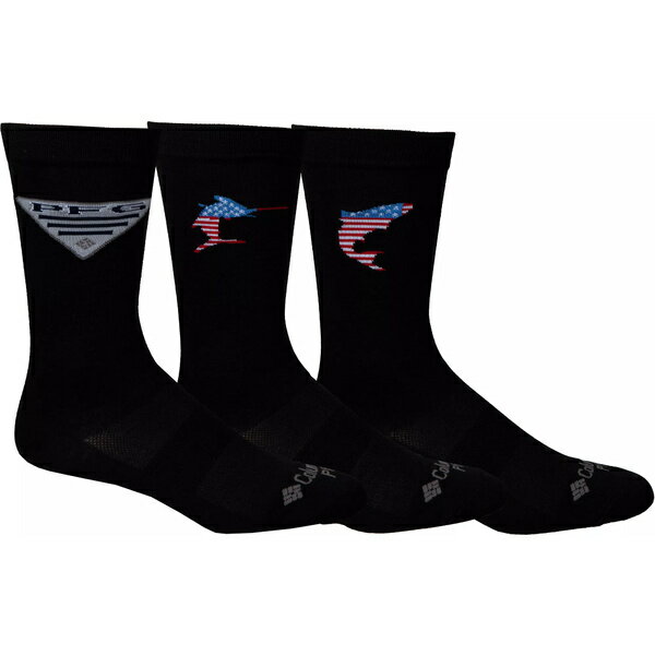 RrA fB[X C A_[EFA Columbia PFG Crew Socks - 3 Pack Black