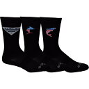 コロンビア 靴下 メンズ コロンビア メンズ 靴下 アンダーウェア Columbia PFG Crew Socks - 3 Pack Black