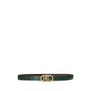 ラルフローレン 【送料無料】 ラルフローレン レディース ベルト アクセサリー LOGO REVERSIBLE LEATHER BELT Dark green