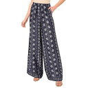 セセ レディース カジュアルパンツ ボトムス Women's Elastic-Waist Wide-Leg Flowy Pants Classic Navy