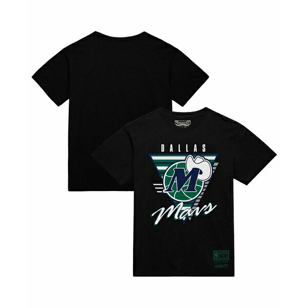 ミッチェル&ネス メンズ シャツ トップス Men's Black Dallas Mavericks Worldwide Collection Tri-Log..