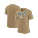 ナイキ メンズ シャツ トップス Men's Heather Light Brown UCLA Bruins Legacy Arch Tri-Blend T-Shirt Light Brown(4)