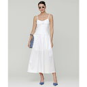 アベックレフィレ レディース ワンピース トップス Women's Rosette-Trim Drop-Waist Midi Dress White