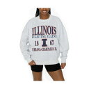 ゲームデイ レディース カットソー トップス Women's Gray Illinois Fighting Illini Established Premium Fleece Drop Pullover Sweatshirt Gray