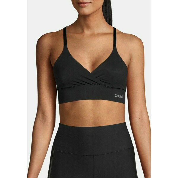 カサル レディース フィットネス スポーツ Light support sports bra - black