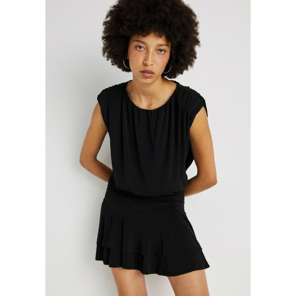 ジーナ トリコット レディース ワンピース トップス DROPPED WAIST DRESS - Jersey dress - black(4)