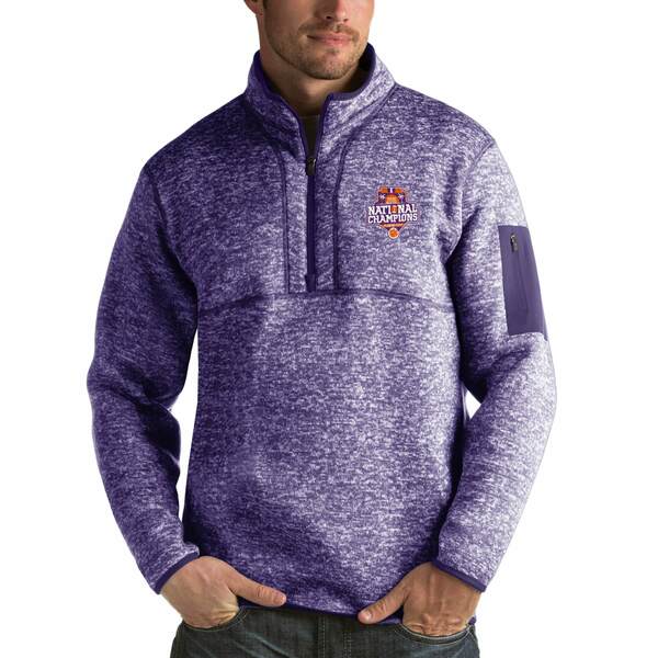 アンティグア メンズ ジャケット&ブルゾン アウター Clemson Tigers Antigua College Football Playoff 2016 National Champions Collegiate Fortune HalfZip Pullover Jacket Purple