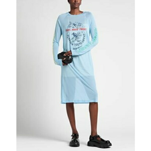 【送料無料】 ディースクエアード レディース ワンピース トップス Midi dresses Azure