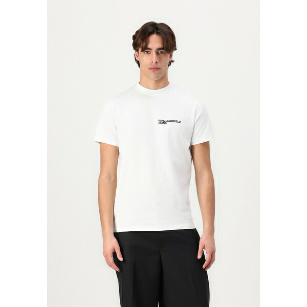 カール ラガーフェルド ジーンズ メンズ Tシャツ トップス TEE - Print T-shirt - white