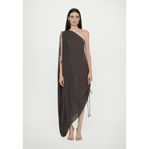 ロジャー レディース ワンピース トップス SHIRLEY - Maxi dress - dark coffe ロジャー レディース ワンピース トップス SHIRLEY - Maxi dress - dark coffe