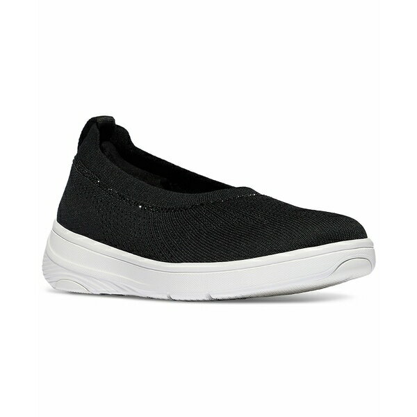フィットフロップ レディース サンダル シューズ Women's Super-Q Crystal-Trim Knit Ballerina Flats Black