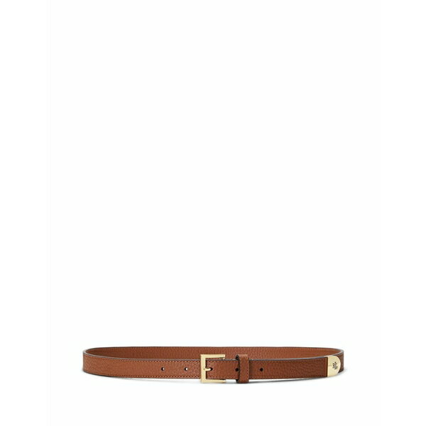 ラルフローレン 【送料無料】 ラルフローレン レディース ベルト アクセサリー PEBBLED LEATHER SKINNY BELT Brown