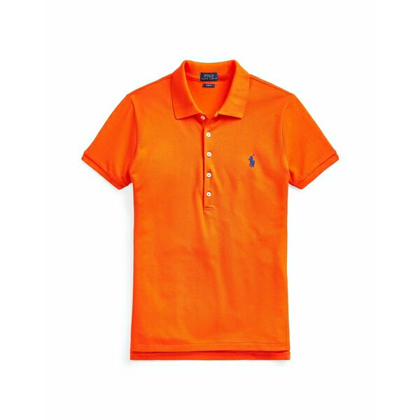 【送料無料】 ラルフローレン レディース ポロシャツ トップス SLIM FIT STRETCH POLO SHIRT Orange