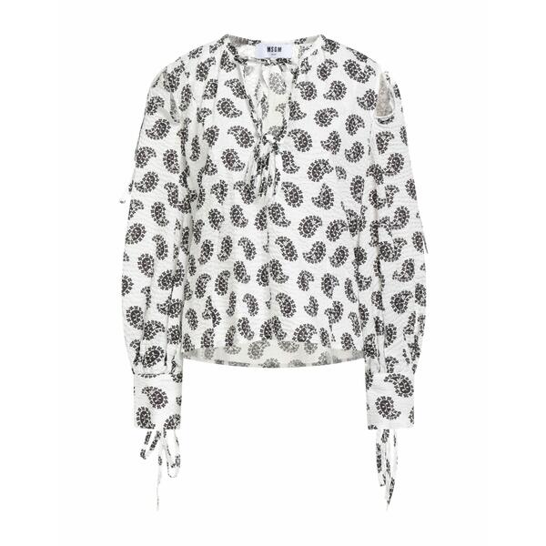 【送料無料】 エムエスジイエム レディース Tシャツ トップス Tops White