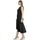 カルバンクライン レディース ワンピース トップス Women's Flounce-Hem Sleeveless Midi Dress Black