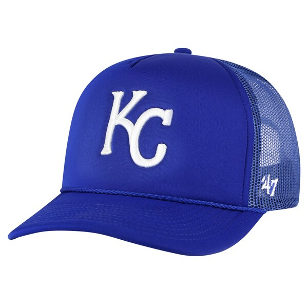 tH[eB[Zu Y Xq ANZT[ Kansas City Royals '47 Foamo Trucker Snapback Hat Royal