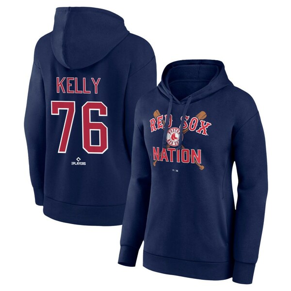 ファナティクス レディース パーカー・スウェットシャツ アウター Boston Red Sox Fanatics Branded Women's Personalized Hometown Legend Pullover Hoodie Navy