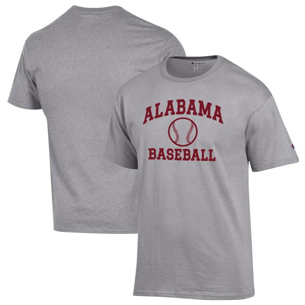 楽天astyチャンピオン メンズ Tシャツ トップス Alabama Crimson Tide Champion Baseball Icon TShirt Gray