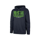 47ブランド メンズ パーカー・スウェットシャツ アウター Men's College Navy Seattle Seahawks Box Out Headli...