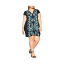 シティーシック レディース カットソー トップス Women's Nadia Zip Tunic Teal/black mir flight(4)