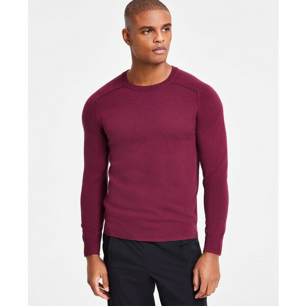 アルファニ メンズ ニット&セーター アウター Men's Merino Raglan Sweater, Exclusively at Macy's Berry Violet