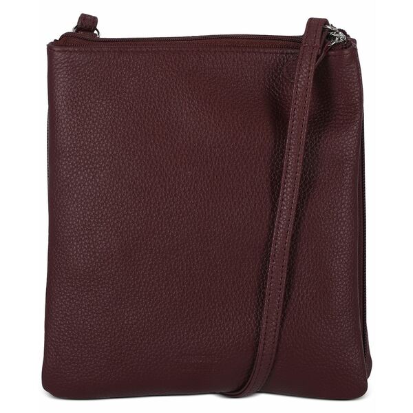 ジャニ ベルニーニ レディース ショルダーバッグ バッグ Triple-Zip Pebble Leather Dasher Crossbody, Created for Macy's Wine/Silver